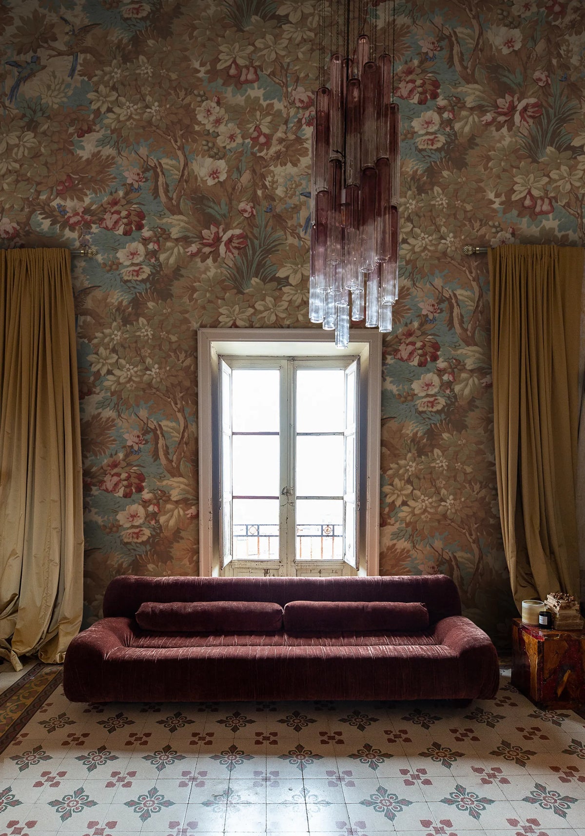 Lush Grove, Orange Mural Wallpaper - room preview 02