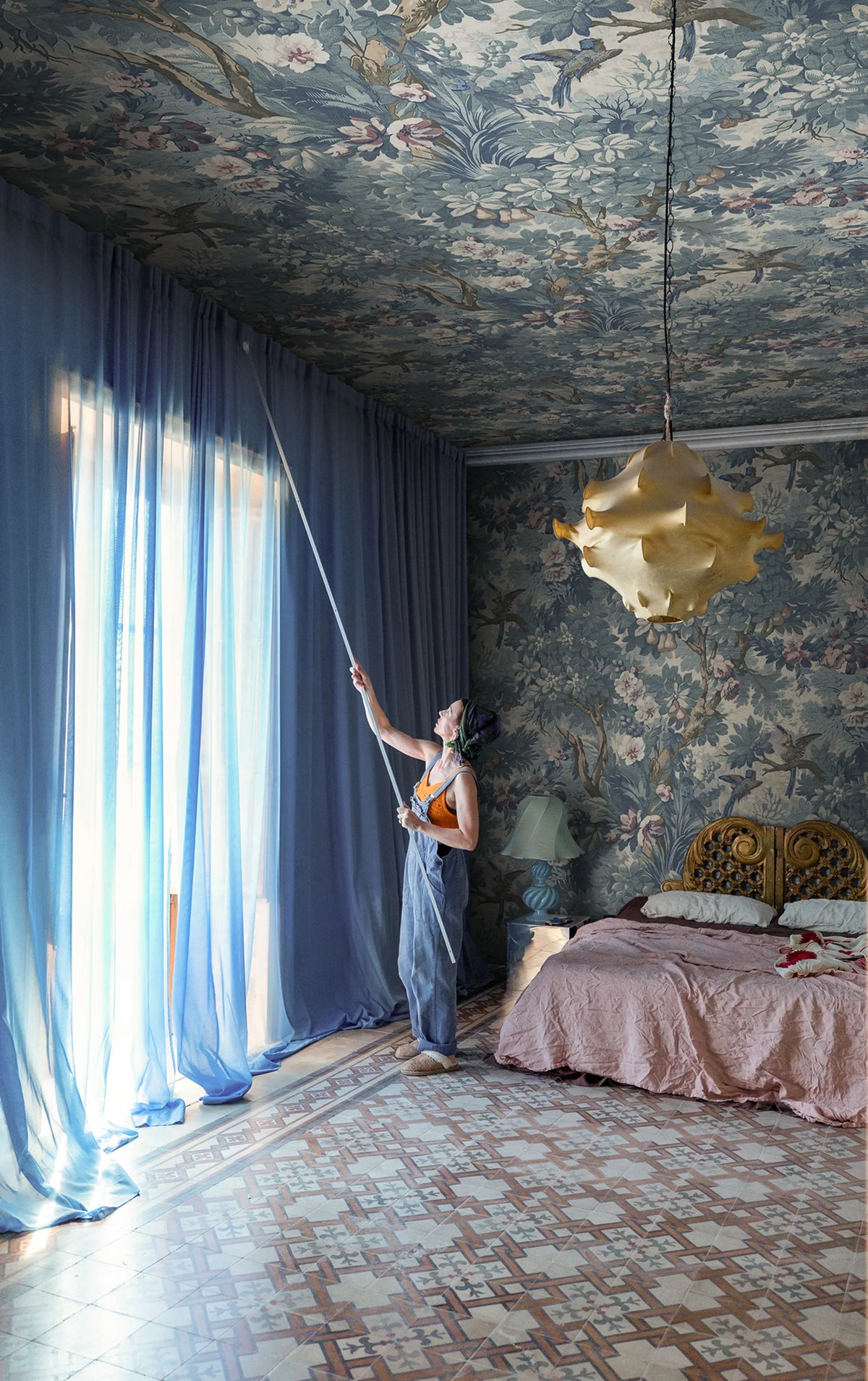 Lush Grove, Light Blue Mural Wallpaper - room preview 02