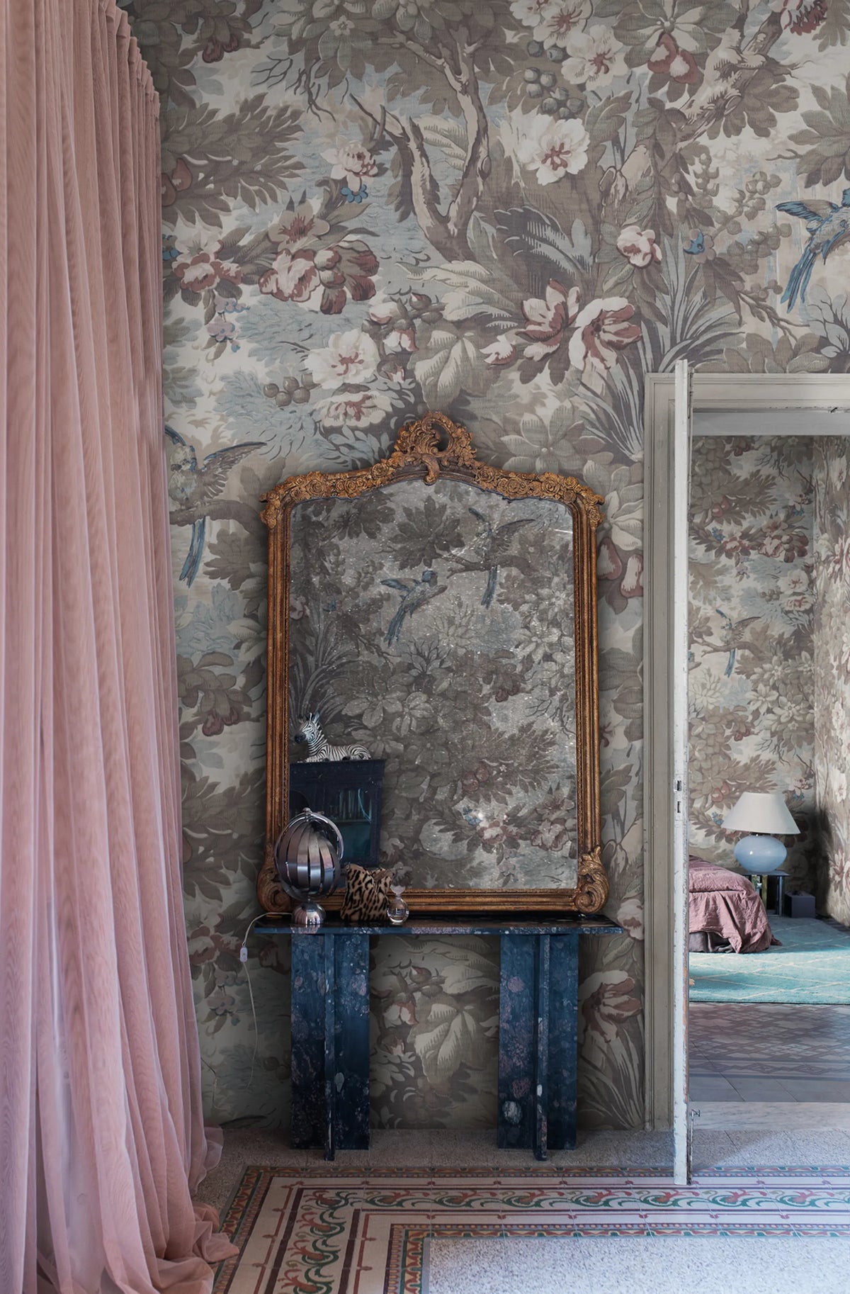 Lush Grove, Gray Mural Wallpaper - room preview 02