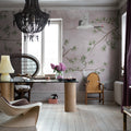 Majestic Cranes, Pink Mural Wallpaper - room preview 02