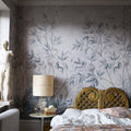 Pome Greenery, Blue Mural Wallpaper - room preview 02