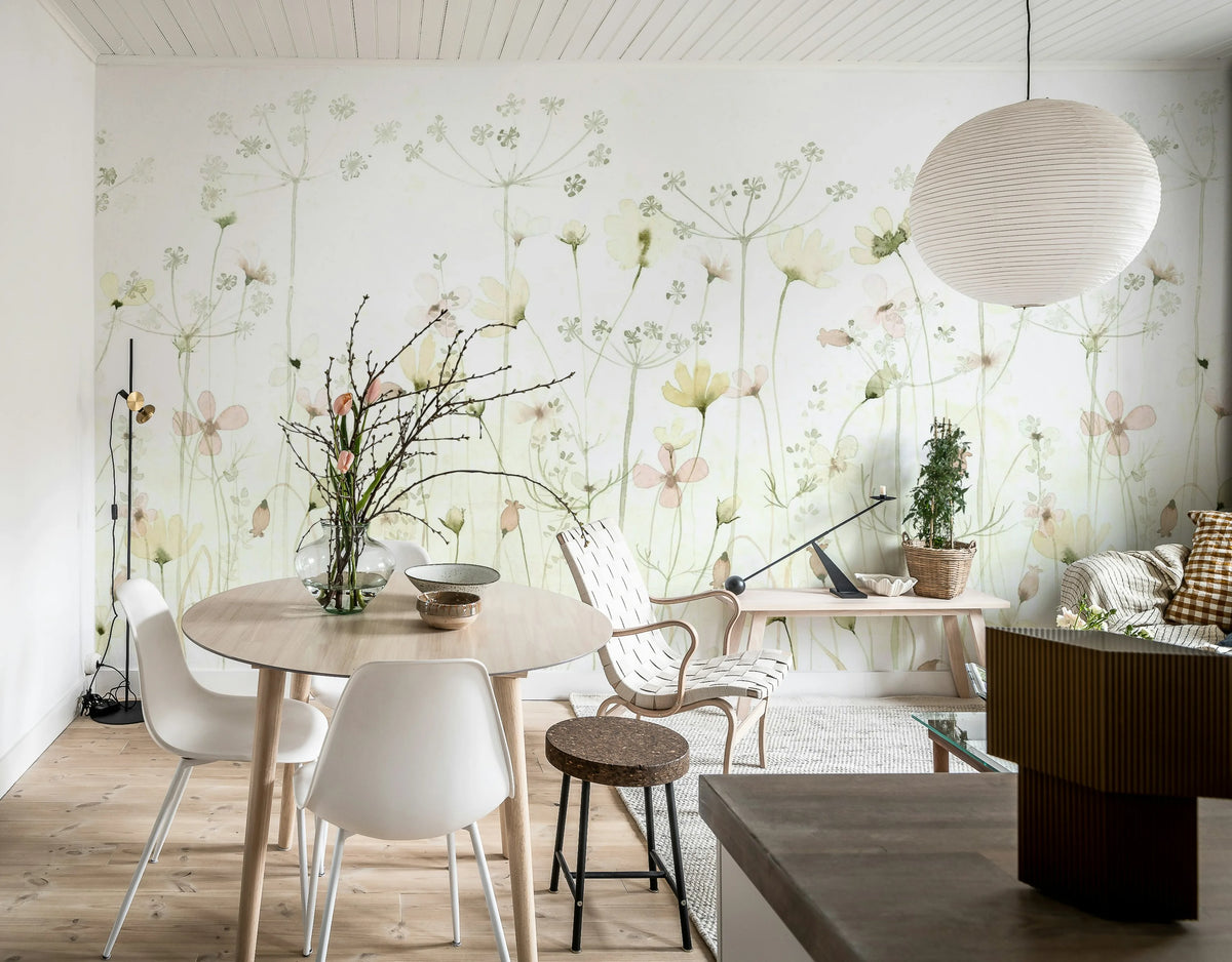 Dreamy Meadow, Pastel Mural Wallpaper - room preview 02