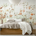 Dreamy Meadow, Red Mural Wallpaper - room preview 02