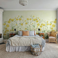 Vintage Buttercups, Yellow Mural Wallpaper - room preview 02