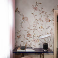 Whispering Petals, Pink Mural Wallpaper - room preview 02