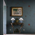 Grand Flower Thread, Blue Mural Wallpaper - room preview 02