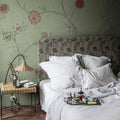 Grand Flower Thread, Green Mural Wallpaper - room preview 02