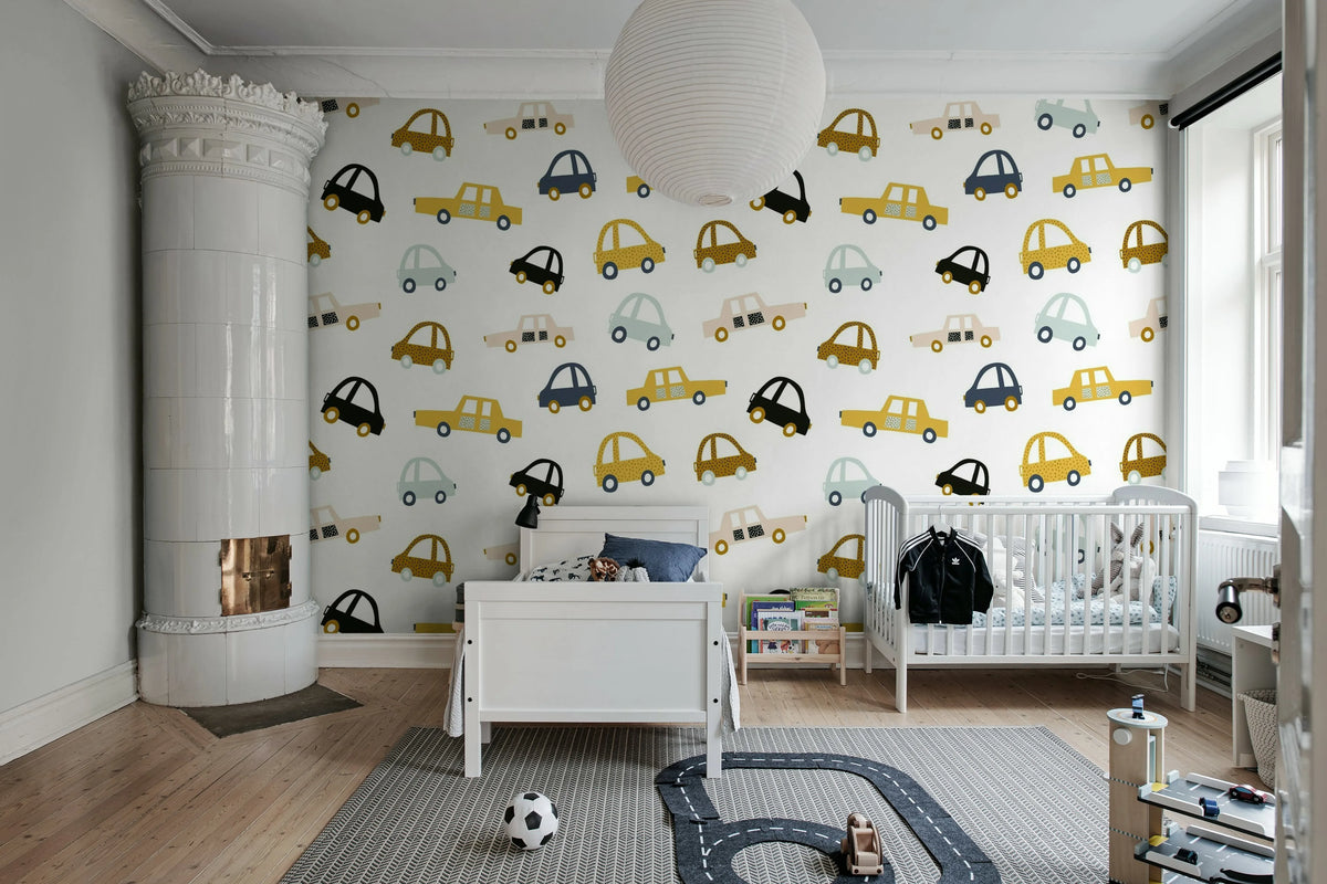 Cars, Pastel Mural Wallpaper - room preview 02