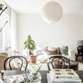 Labyrinth, White Mural Wallpaper - room preview 02