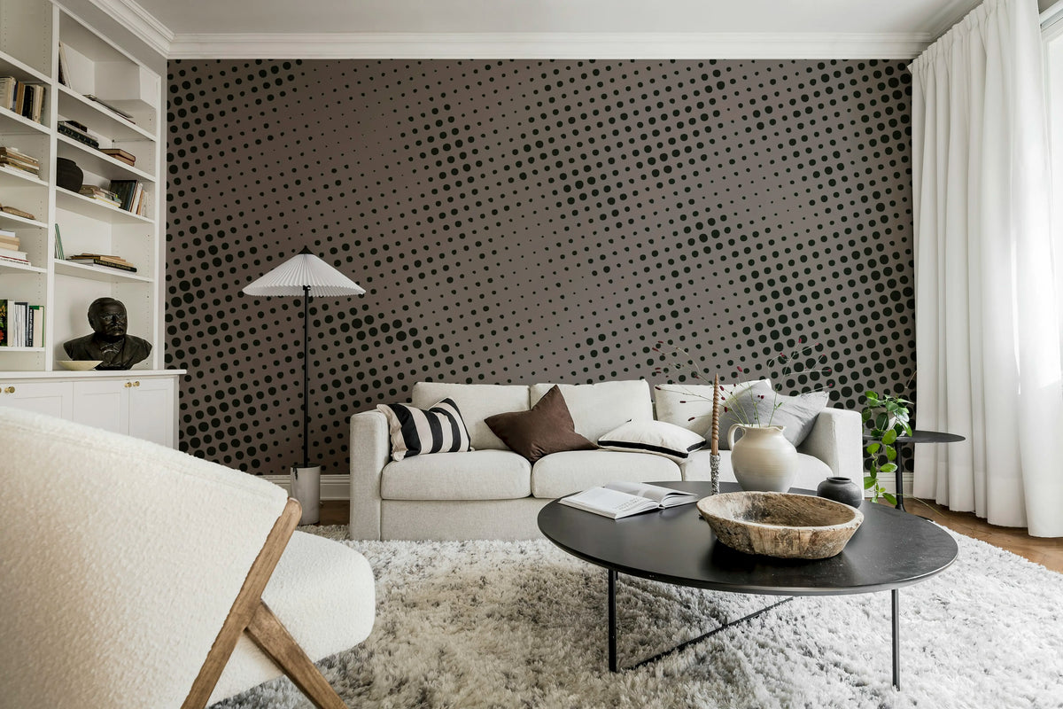 Raster, Brown Mural Wallpaper - room preview 02