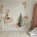 Bloomy Fields of Marion, Off White Mural Wallpaper - room preview 02