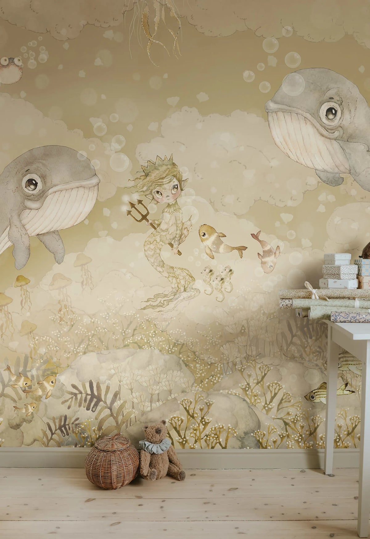 Water Song, Sand Mural Wallpaper - room preview 02