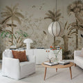 Magnolia Jungle, Beige Mural Wallpaper - room preview 02