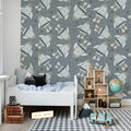 Rockets, Gray Mural Wallpaper - room preview 02