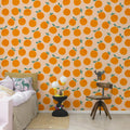Oranges, Pink Mural Wallpaper - room preview 02