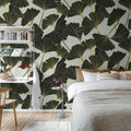 Big Ginko, Black & White Mural Wallpaper - room preview 02