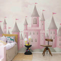 Castle Village, Pink Mural Wallpaper - room preview 02
