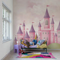 Dreamy Castle, Pink Mural Wallpaper - room preview 02