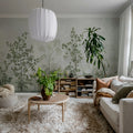 Chinoiserie Haze, Sage Green Mural Wallpaper - room preview 02