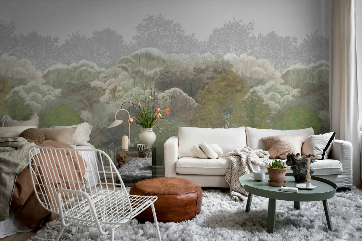 Leafy Forest, Fall Mural Wallpaper - room preview 02