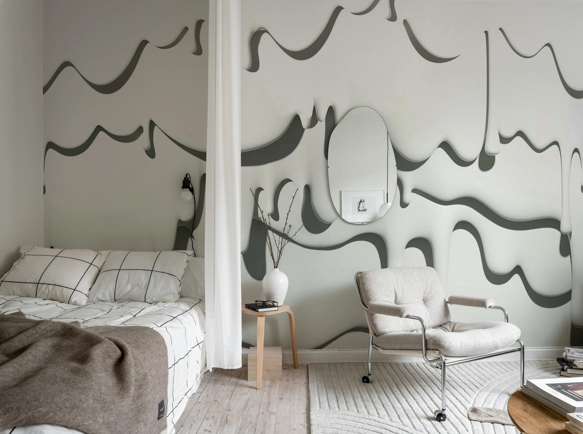 Dripping, Milky Mural Wallpaper - room preview 02