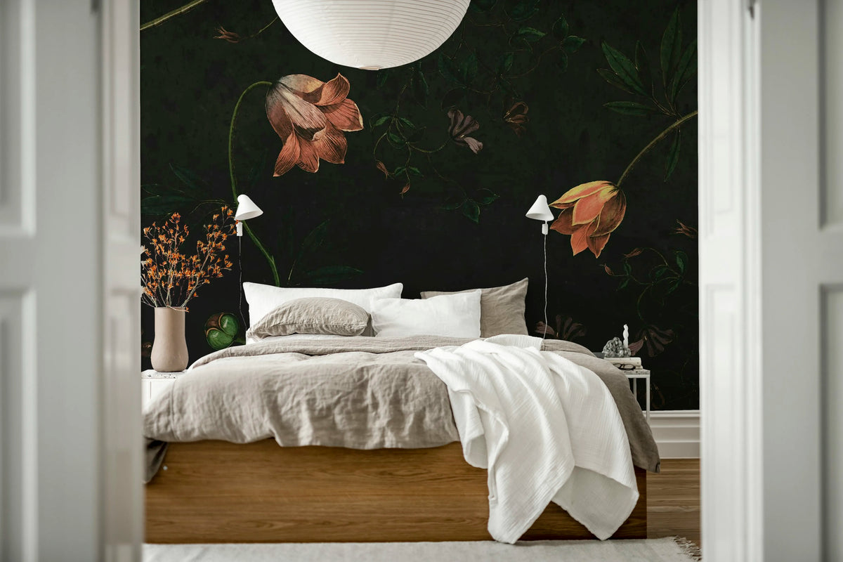 Romantic Garden, Night Mural Wallpaper - room preview 02