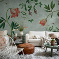 Romantic Garden, Sky Blue Mural Wallpaper - room preview 02
