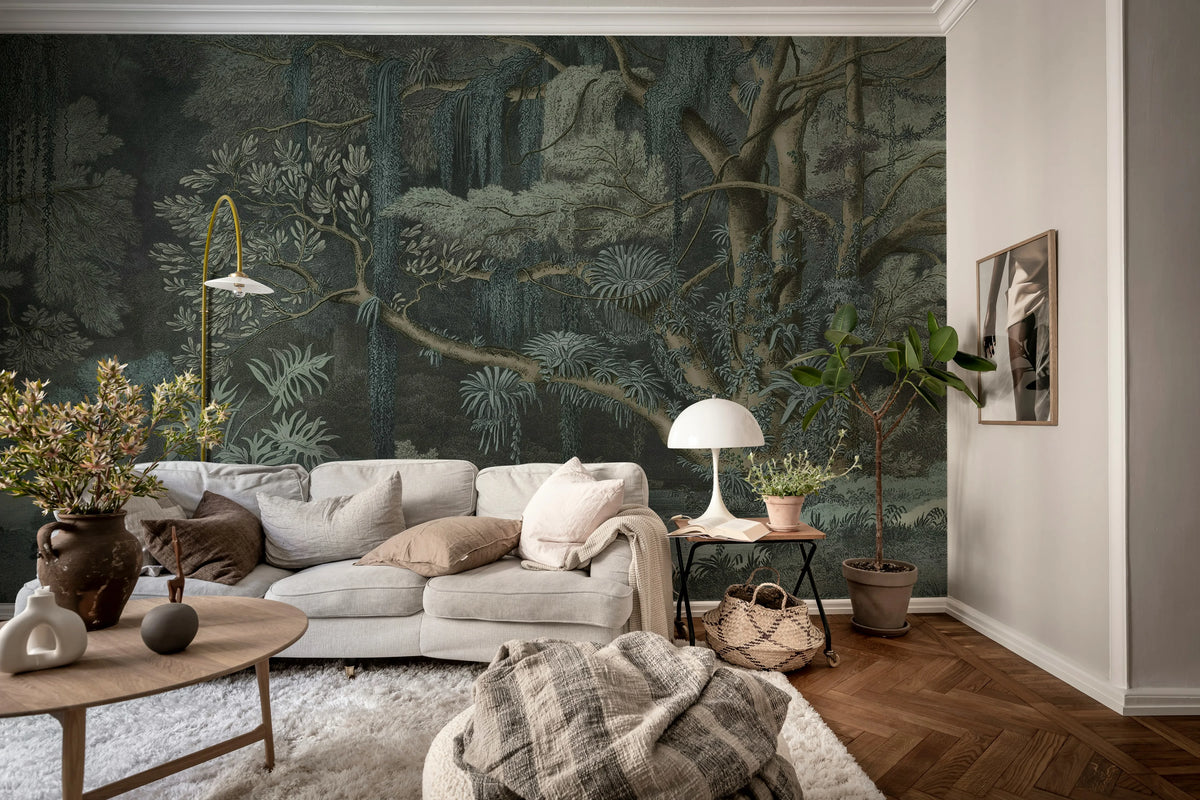 Secret Well Repeatable, Light Blue Mural Wallpaper - room preview 02