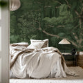 Secret Well Repeatable, Green Mural Wallpaper - room preview 02