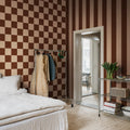 Happy Squares, Apricot Mural Wallpaper - room preview 02
