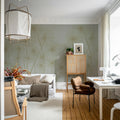 Waterlily Forest, Gray Mural Wallpaper - room preview 02