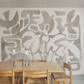 Harmony Forms, Beige Mural Wallpaper - room preview 02