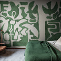 Harmony Forms, Green Mural Wallpaper - room preview 02
