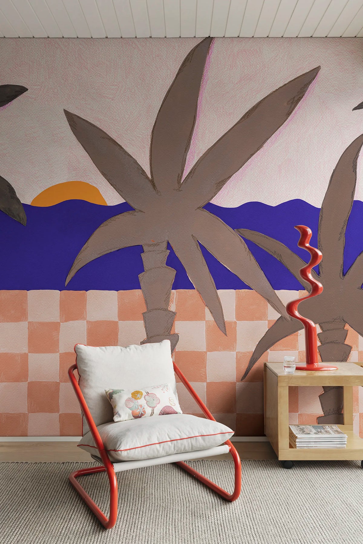Palm Horizon, Sunset Mural Wallpaper - room preview 02