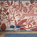 Midnight Tropics, Red Mural Wallpaper - room preview 02