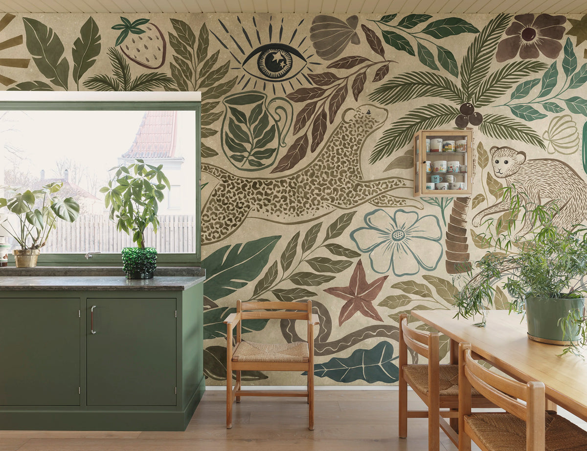 Midnight Tropics, Multi Mural Wallpaper - room preview 02