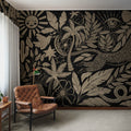 Midnight Tropics, Gold Mural Wallpaper - room preview 02