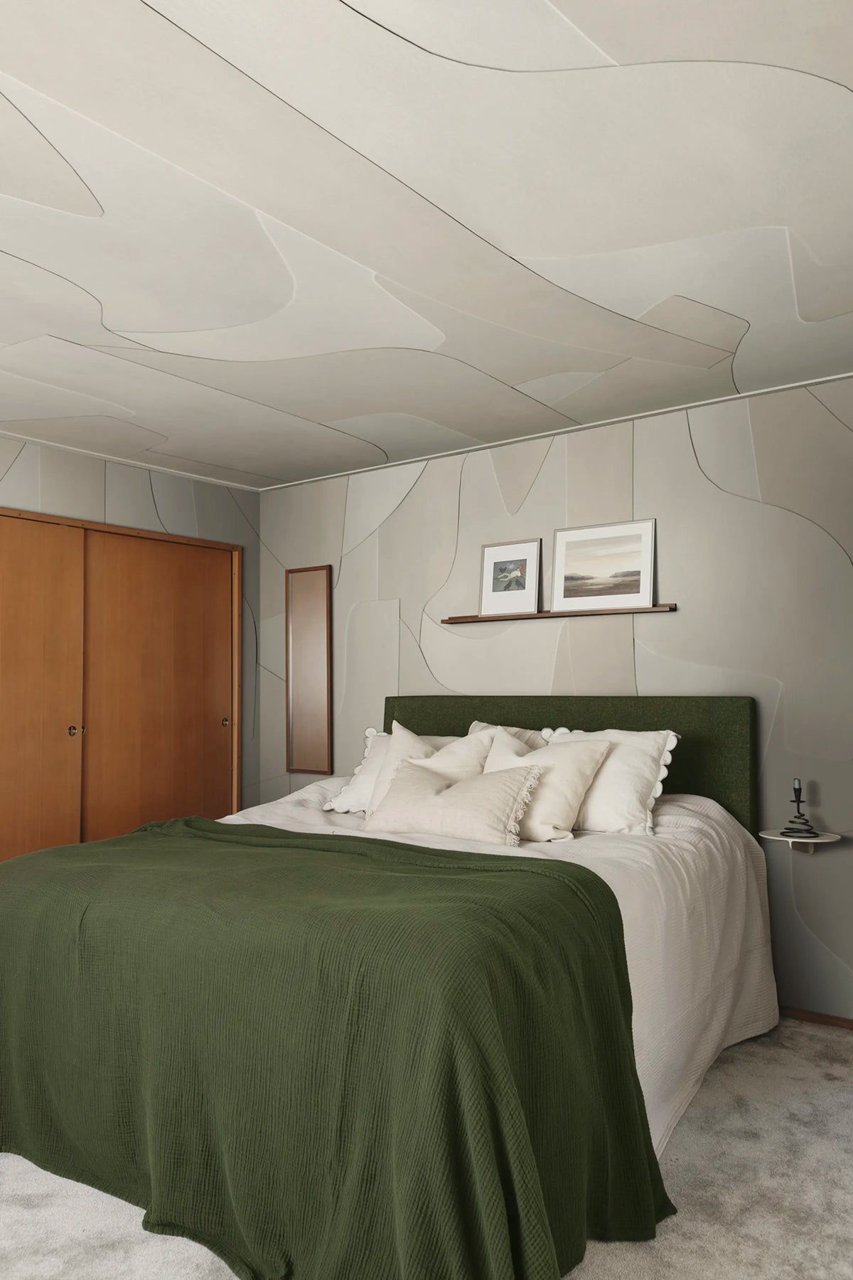 Serene Layers, Beige Mural Wallpaper - room preview 02