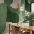 Serene Layers, Green Mural Wallpaper - room preview 02