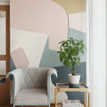 Serene Layers, Pastel Mural Wallpaper - room preview 02