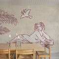 Antiquity, Red Mural Wallpaper - room preview 02