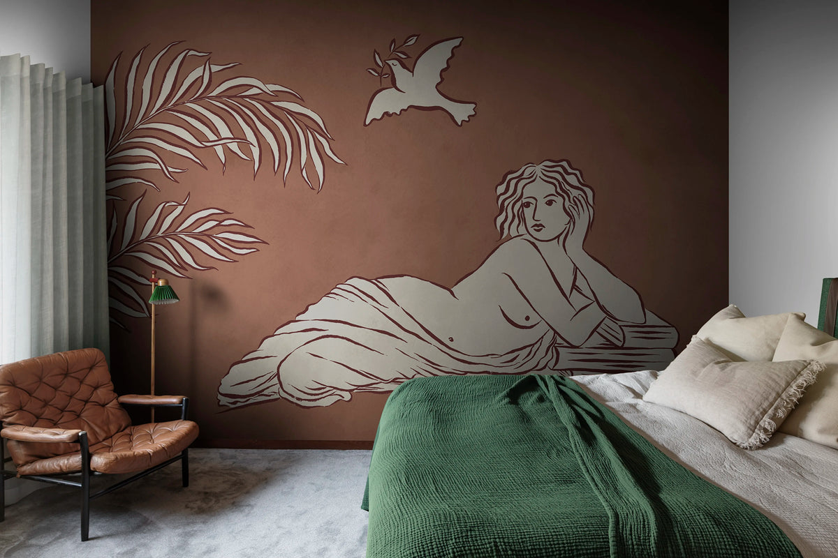 Antiquity, Rust Mural Wallpaper - room preview 02