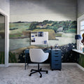 Haystacks in Brittany, Soft Mural Wallpaper - room preview 02