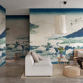 Umezawa Manor in Sagami Province Repeatable Mural Wallpaper - room preview 02