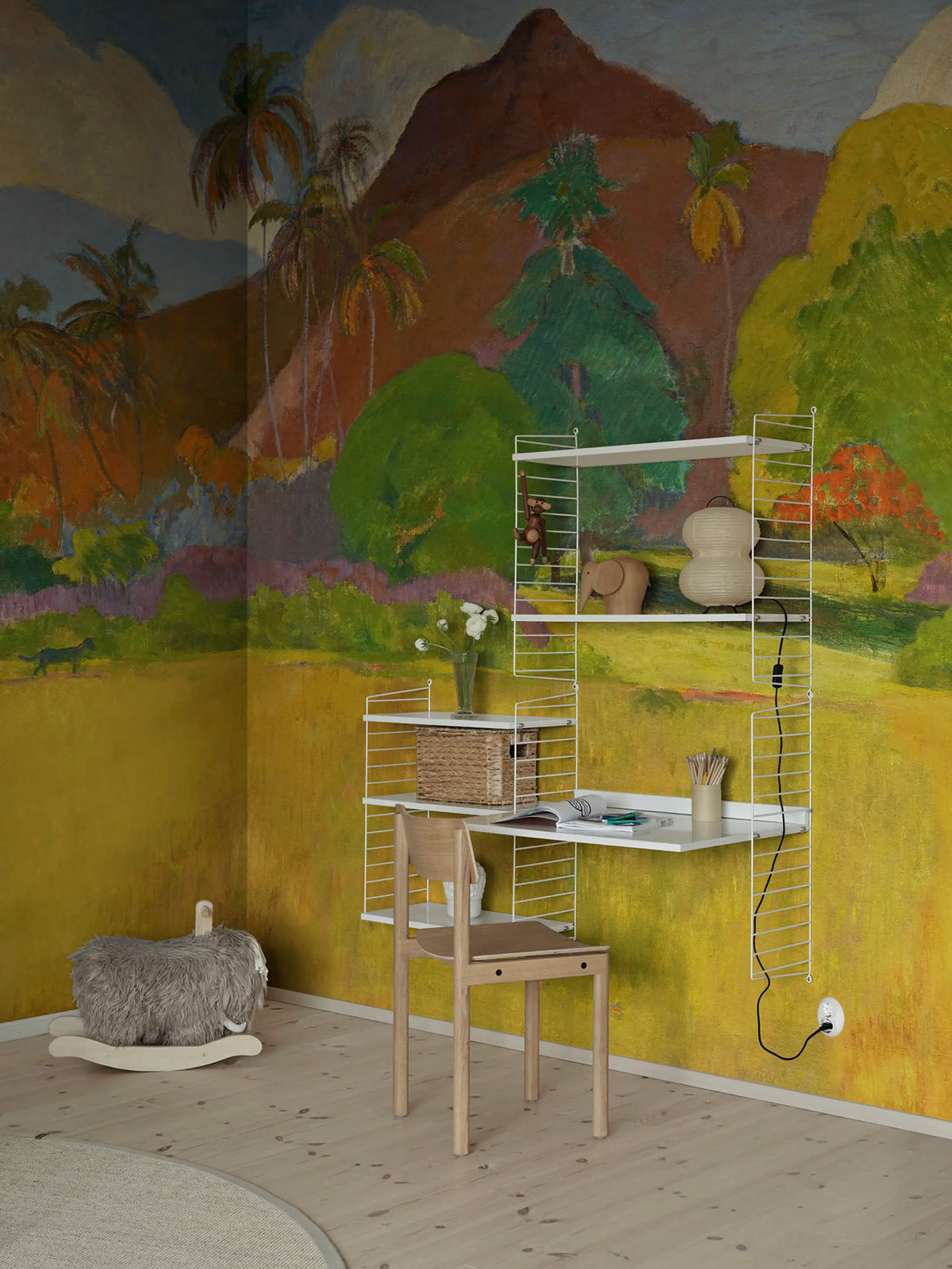 Tahitian Landscape Repeatable Mural Wallpaper - room preview 02
