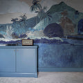 Tahitian Landscape, Blue Mural Wallpaper - room preview 02