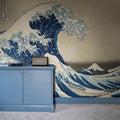 Under the Wave off Kanagawa by Hokusai Mural Wallpaper - room preview 02