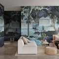 The Large Tree, Blue Mural Wallpaper - room preview 02