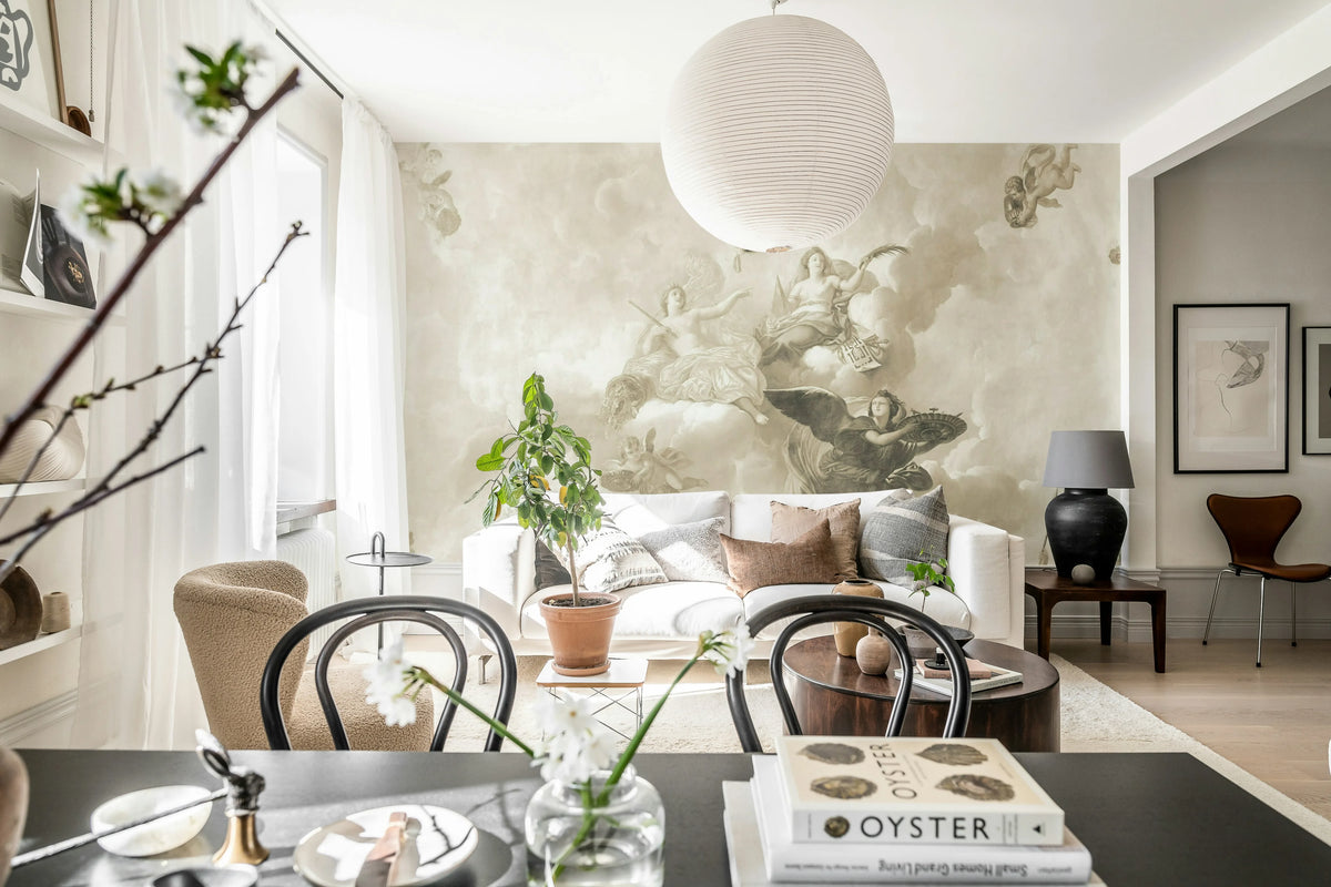 Royal Magnificence, Beige Mural Wallpaper - room preview 02