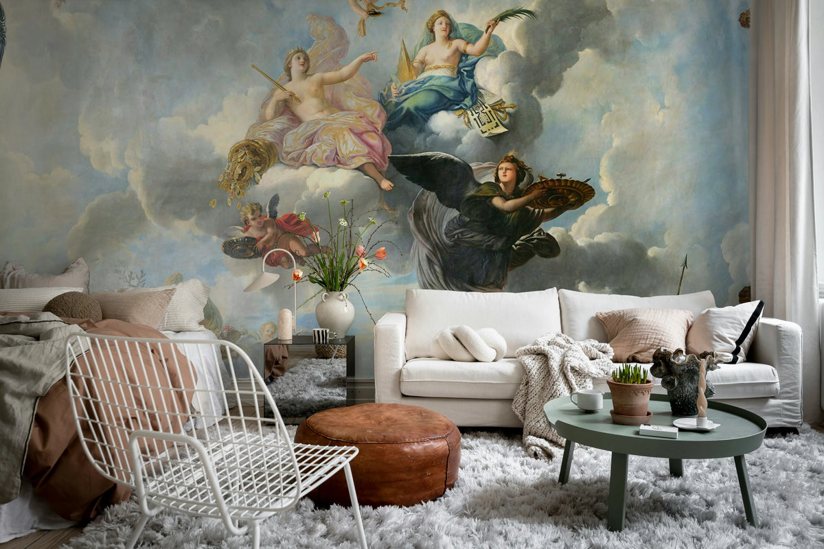 Royal Magnificence, Blue Mural Wallpaper - room preview 02